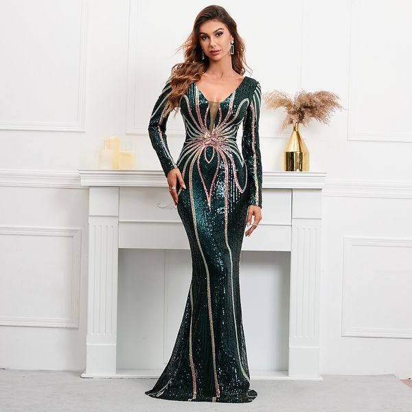 party dresses yidingzs stretch green sequin maxi full sleeve v neck mermaid evening night long 230422, White;black
party dresses yidingzs stretch green sequin maxi full sleeve v neck mermaid evening night long 230422, White;black