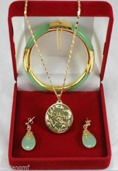 charming green jade dragon phoenix pendants necklace earring bracelet set8872290, Black
charming green jade dragon phoenix pendants necklace earring bracelet set8872290, Black