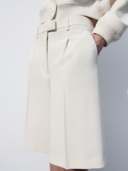women's shorts taop za 2023 clothing retro slim allmatch pleated design long casual 2907707 230422, White;black
women's shorts taop za 2023 clothing retro slim allmatch pleated design long casual 2907707 230422, White;black