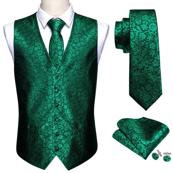 blazers barry.wang men suit vests green floral waistcoat silk tailored collar vneck check male vest tie set formal leisure m2051, White;black
blazers barry.wang men suit vests green floral waistcoat silk tailored collar vneck check male vest tie set formal leisure m2051, White;black