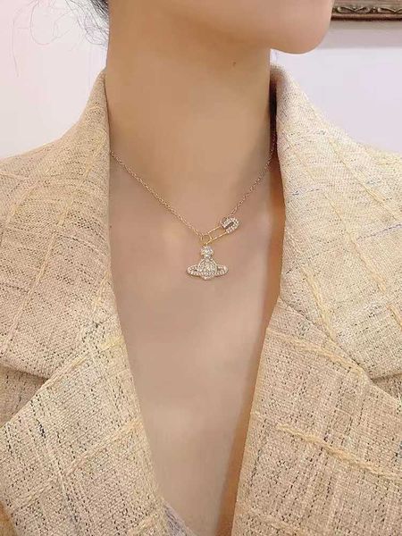 western empress dowager vivian full diamond pins saturn pendant necklace female small group light luxury gas bracelet lovers fashion, Silver
western empress dowager vivian full diamond pins saturn pendant necklace female small group light luxury gas bracelet lovers fashion, Silver