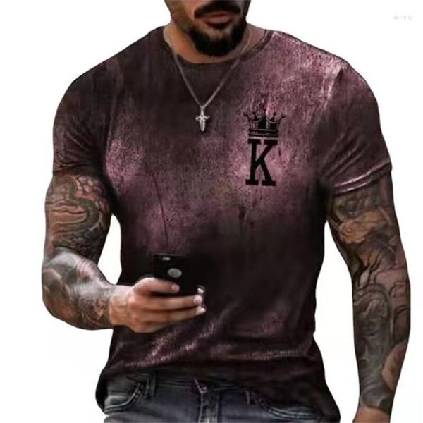 t shirts european and american summer loose round neck poker k gradient printing short-sleeved 2023, White;black
t shirts european and american summer loose round neck poker k gradient printing short-sleeved 2023, White;black