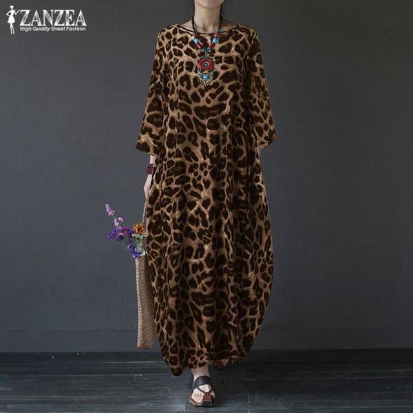 dresses stylish leopard summer dress 2022 women's printed sundress zanzea casual 3/4 sleeve maxi vestidos female o neck robe, Black;gray
dresses stylish leopard summer dress 2022 women's printed sundress zanzea casual 3/4 sleeve maxi vestidos female o neck robe, Black;gray