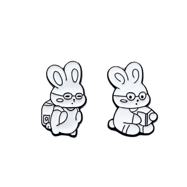 ins cartoon animal brooches for women badge a rabbit wearing glasses to read alloy pins student clothes accessories, Gray
ins cartoon animal brooches for women badge a rabbit wearing glasses to read alloy pins student clothes accessories, Gray