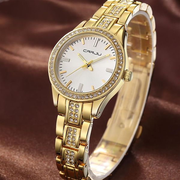 crrju brand watch quartz watch rhinestone wristwatches waterproof women's watch women luxury watches relogios feminine fo2595, Slivery;brown
crrju brand watch quartz watch rhinestone wristwatches waterproof women's watch women luxury watches relogios feminine fo2595, Slivery;brown