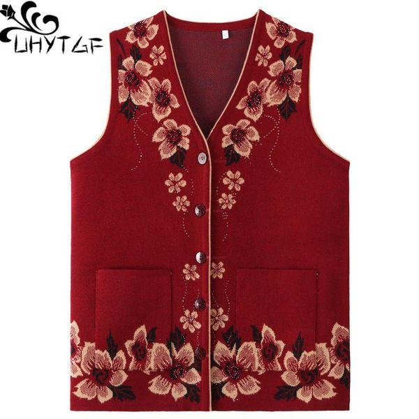 vests uhytgf spring autumn vest women elegant mom sleeveless vest female fashion flowers singlebreasted sweater 4xl big size coat 732, Black;white
vests uhytgf spring autumn vest women elegant mom sleeveless vest female fashion flowers singlebreasted sweater 4xl big size coat 732, Black;white