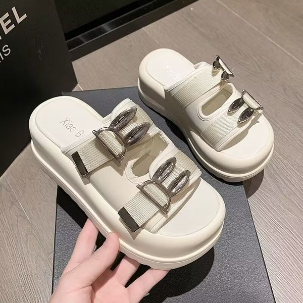 summer women's slippers outdoor comfortable casual thick sole personality non-slip shopping play beach sandals, Black
summer women's slippers outdoor comfortable casual thick sole personality non-slip shopping play beach sandals, Black