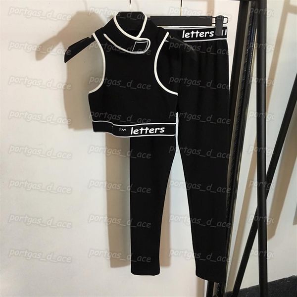 letters womens yoga outfits summer cool sleeveless tracksuit fitness cycling jogging running sportswear padded tanks leggings set240k, Black
letters womens yoga outfits summer cool sleeveless tracksuit fitness cycling jogging running sportswear padded tanks leggings set240k, Black