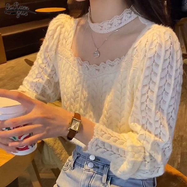 t-shirt 2022 hollow lace mesh autumn stand collar elegant blouse women long sleeve sweet loose 4xl lady shirt blusas mujer 23022, White
t-shirt 2022 hollow lace mesh autumn stand collar elegant blouse women long sleeve sweet loose 4xl lady shirt blusas mujer 23022, White