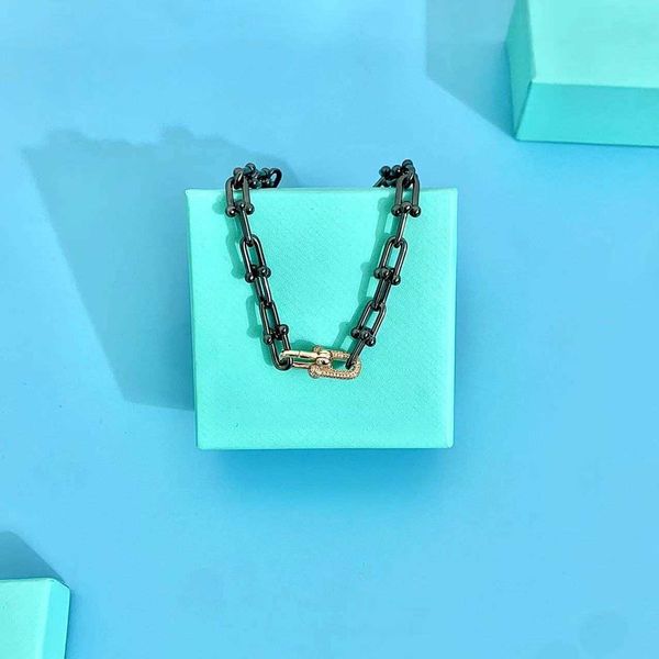 brand tiffay s925 sterling silver horseshoe buckle inlaid with diamond thick chain necklace female ins gold versatile u-shaped clavicle yhw7, Black
brand tiffay s925 sterling silver horseshoe buckle inlaid with diamond thick chain necklace female ins gold versatile u-shaped clavicle yhw7, Black