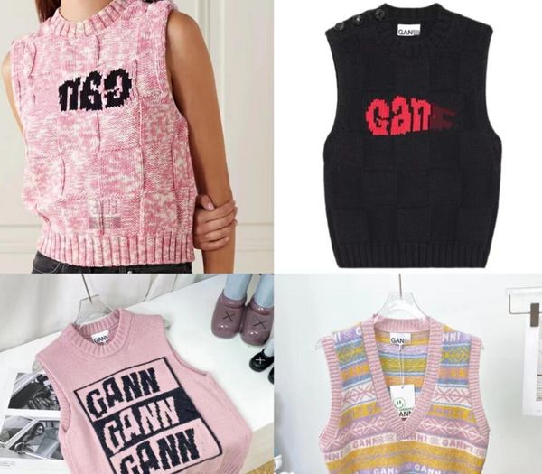 2023ss ganni women designer vest fashion knit pink has the same checkerboard blended knitted vest outwear coats clothing, Black;white
2023ss ganni women designer vest fashion knit pink has the same checkerboard blended knitted vest outwear coats clothing, Black;white