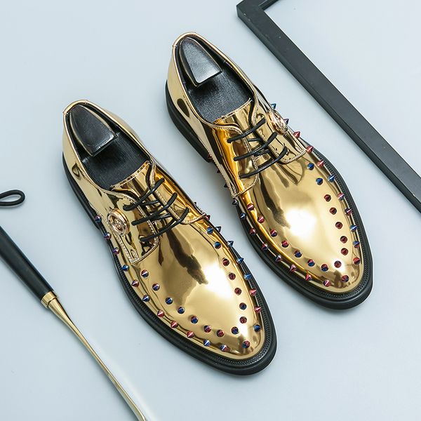 dress shoes men gold oxfords round toe laceup spring autumn handmade fashion mens 230422, Black
dress shoes men gold oxfords round toe laceup spring autumn handmade fashion mens 230422, Black