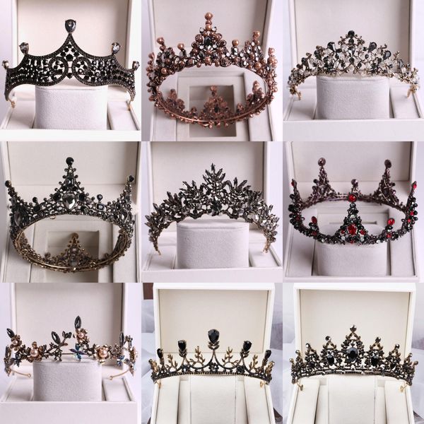baroque black crystal big round bridal tiaras crowns pageant prom diadem rhinestone veil tiara headband wedding hair accessories, Silver
baroque black crystal big round bridal tiaras crowns pageant prom diadem rhinestone veil tiara headband wedding hair accessories, Silver