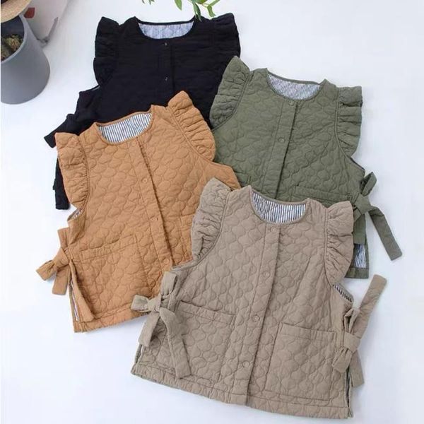 vests johnature mori cotton warm layered vests 2022 autumn winter new casual ruffles tie pockets solid color all match women vests, Black;white
vests johnature mori cotton warm layered vests 2022 autumn winter new casual ruffles tie pockets solid color all match women vests, Black;white