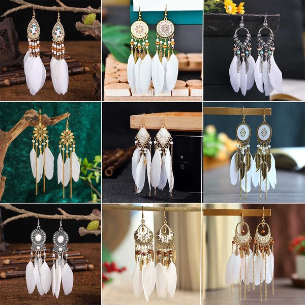 charm bohemian vintage long white feather earrings for women ethnic temperament gold color chain tassel earrings boho wedding jewelry w0422, Golden
charm bohemian vintage long white feather earrings for women ethnic temperament gold color chain tassel earrings boho wedding jewelry w0422, Golden