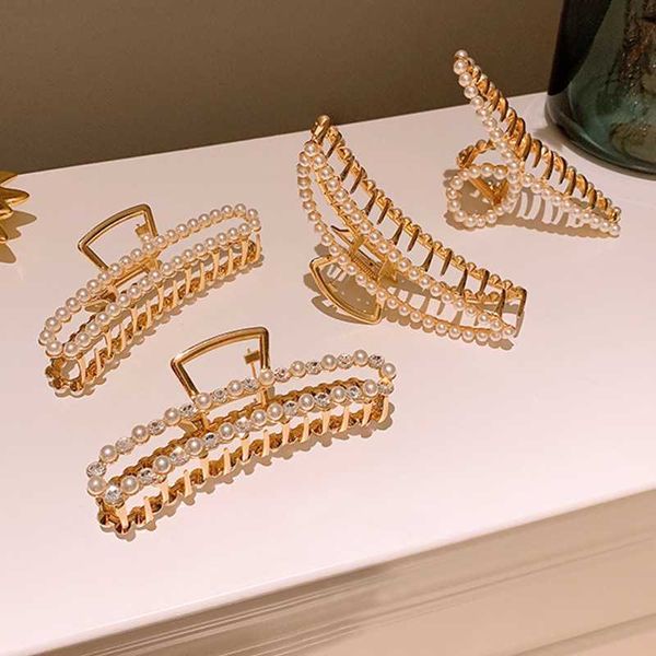 pink barrette korean metal hairpin large water diamond pearl clamping clip girl's back head hair clip clamping net red shark clip, Golden;silver
pink barrette korean metal hairpin large water diamond pearl clamping clip girl's back head hair clip clamping net red shark clip, Golden;silver