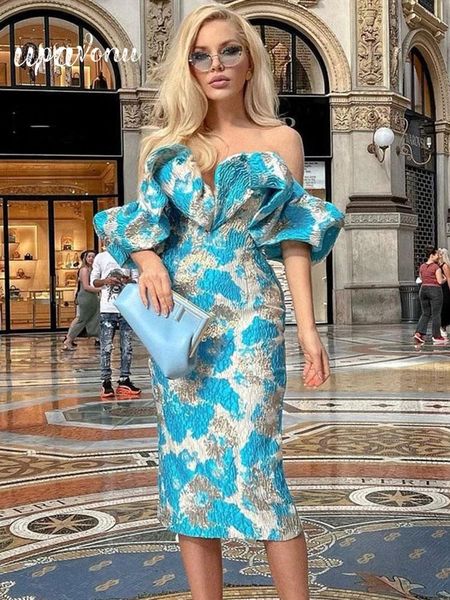 dresses off shoulder blue print midi dress summer women's bodycon elegant evening party dress summer 2022, Black;gray
dresses off shoulder blue print midi dress summer women's bodycon elegant evening party dress summer 2022, Black;gray