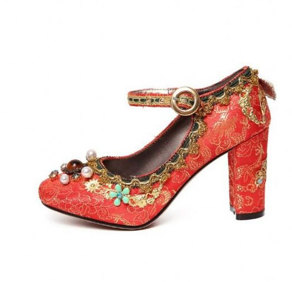 newset red mary jane shoes vintage style high heeled velvet court wedding bridal dress shoes lady pumps big size 35-42, Black
newset red mary jane shoes vintage style high heeled velvet court wedding bridal dress shoes lady pumps big size 35-42, Black