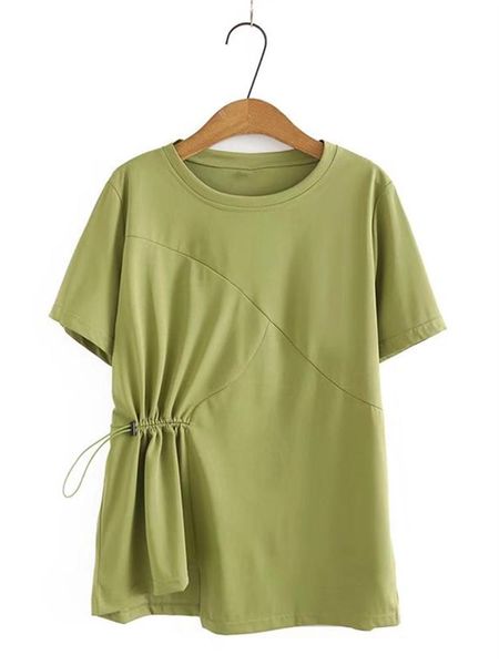 t-shirt plus size women's clothing round neck short sleeve cotton tshirt threedimensional pleats at the waist large size leisure, Black
t-shirt plus size women's clothing round neck short sleeve cotton tshirt threedimensional pleats at the waist large size leisure, Black