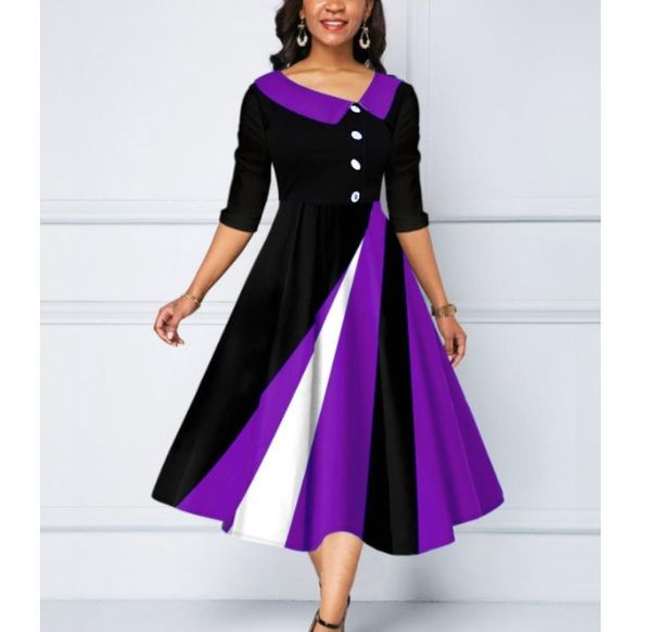 dresses vintage large big elegant women dress half sleeve patchwork buttons midcalf dresses spring aline dress oversize femme vestidos, Black;gray
dresses vintage large big elegant women dress half sleeve patchwork buttons midcalf dresses spring aline dress oversize femme vestidos, Black;gray