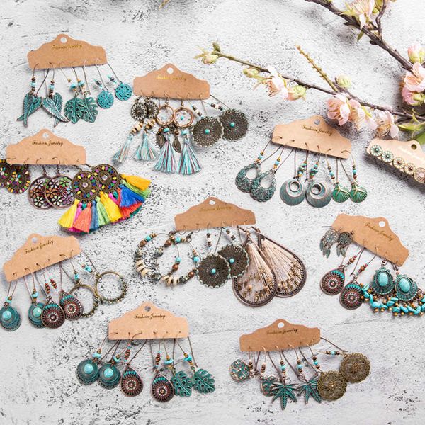 charm vintage ethnic 30 new big round bronze earrings set for women bohemian flower shell tassel geometric water drop earring jewelry w0422, Golden
charm vintage ethnic 30 new big round bronze earrings set for women bohemian flower shell tassel geometric water drop earring jewelry w0422, Golden