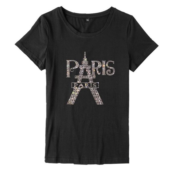t-shirt women short sleeve t shirts paris tower pattern diamond female blouses basic tshirts cotton good quality, White
t-shirt women short sleeve t shirts paris tower pattern diamond female blouses basic tshirts cotton good quality, White