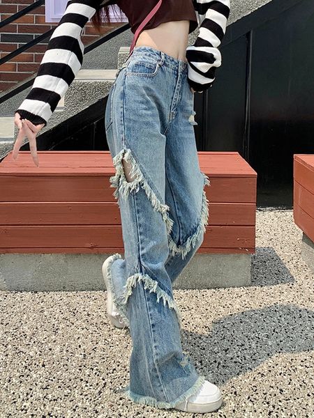 women's jeans vintage slim denim y2k trousers streetwear casual high waist straight pants woman solid hollow out korean summer 2023 230, Blue
women's jeans vintage slim denim y2k trousers streetwear casual high waist straight pants woman solid hollow out korean summer 2023 230, Blue