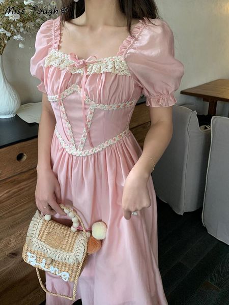 dresses summer pink vintage france fairy dress lace elegant evening party midi dress women puff sleeve korean style sweet dress 2022 new, Black;gray
dresses summer pink vintage france fairy dress lace elegant evening party midi dress women puff sleeve korean style sweet dress 2022 new, Black;gray