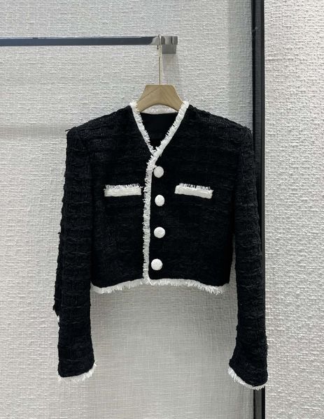 women's jackets 2023 european designers design new spring/summer products with black white border button decoration tweed jacket coat, Black;brown
women's jackets 2023 european designers design new spring/summer products with black white border button decoration tweed jacket coat, Black;brown
