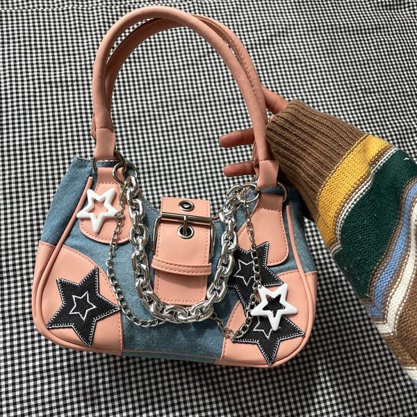 evening bags fashion harajuku style y2k retro blue pu canvas pink star chain sweet shoulder bags crossbody bag women bag tote bag 230422
evening bags fashion harajuku style y2k retro blue pu canvas pink star chain sweet shoulder bags crossbody bag women bag tote bag 230422