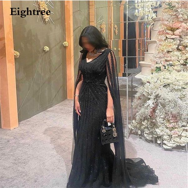 party dresses eightree black elegant mermaid evening long vnneckline with cape sequined formal prom robe de soiree mariag 230422, White;black
party dresses eightree black elegant mermaid evening long vnneckline with cape sequined formal prom robe de soiree mariag 230422, White;black