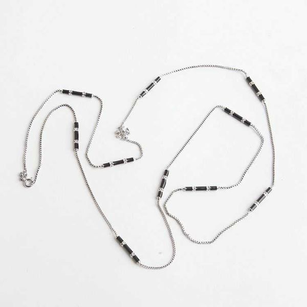 designerfashion jewelry tiffy kira enamel glaze long chain necklace sweater two colors, Black
designerfashion jewelry tiffy kira enamel glaze long chain necklace sweater two colors, Black