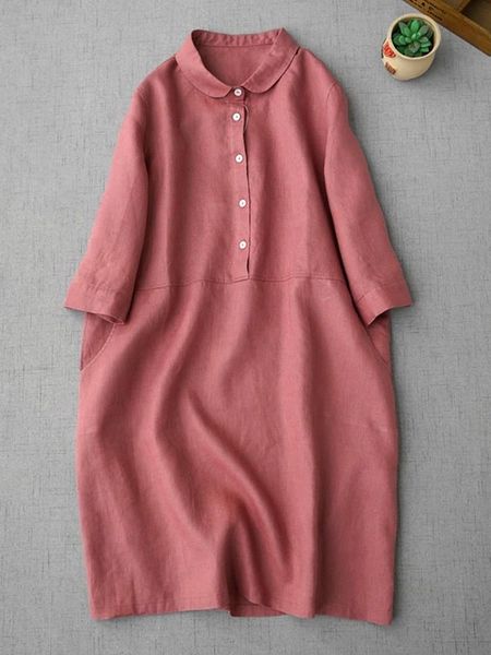 dresses summer casual dress women medium long solid color simple style vintage dress female short sleeve loose shirt dresses lady, Black;gray
dresses summer casual dress women medium long solid color simple style vintage dress female short sleeve loose shirt dresses lady, Black;gray