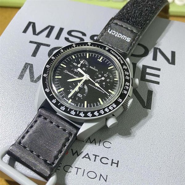 moonswatch bioceramic planet moon mens watches full function quarz chronograph watch mission to mercury 42mm nylon luxury watch li293z, Slivery;brown
moonswatch bioceramic planet moon mens watches full function quarz chronograph watch mission to mercury 42mm nylon luxury watch li293z, Slivery;brown