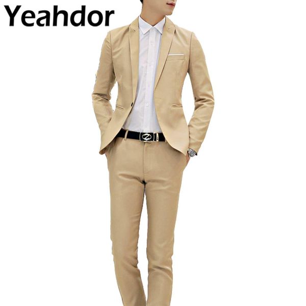 blazers 2pcs men gentleman suit onebutton notch flap pockets lapel long sleeve jacket blazer long pants set for office meetings, White;black
blazers 2pcs men gentleman suit onebutton notch flap pockets lapel long sleeve jacket blazer long pants set for office meetings, White;black