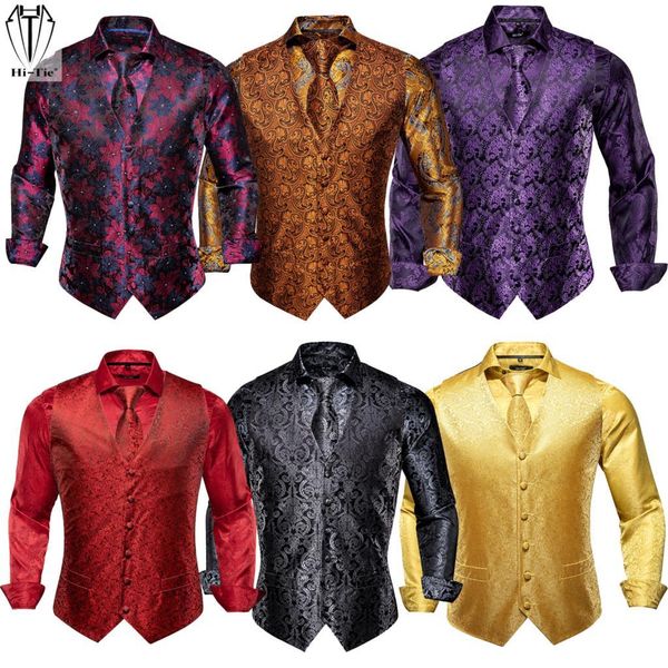 blazers hitie silk mens vests shirts set jacquard gold black red blue waistcoat shirt neck tie hanky cufflinks for men wedding business, White;black
blazers hitie silk mens vests shirts set jacquard gold black red blue waistcoat shirt neck tie hanky cufflinks for men wedding business, White;black