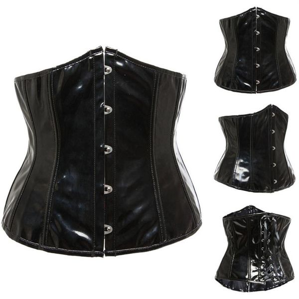 gothic fetish black underbust corset pvc vinyl bustier lace-up punk s-2xl body shaper2806, Black;white
gothic fetish black underbust corset pvc vinyl bustier lace-up punk s-2xl body shaper2806, Black;white