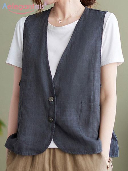 vests aelegantmis casual cotton linen vest women button pocket thin cardigan vests summer coat loose vneck sleeveless waistcoat femme, Black;white
vests aelegantmis casual cotton linen vest women button pocket thin cardigan vests summer coat loose vneck sleeveless waistcoat femme, Black;white