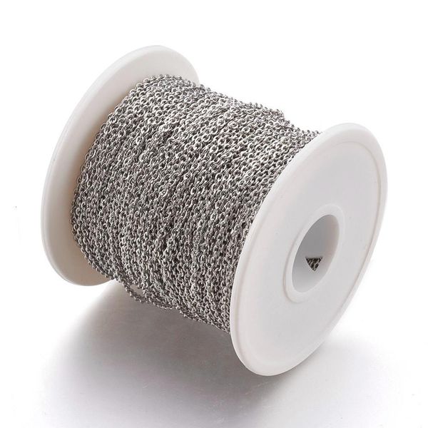 chains 50mroll stainless steel cable soldered links with spool for diy handmade bracelet necklace jewelry accessories 230422, Silver
chains 50mroll stainless steel cable soldered links with spool for diy handmade bracelet necklace jewelry accessories 230422, Silver