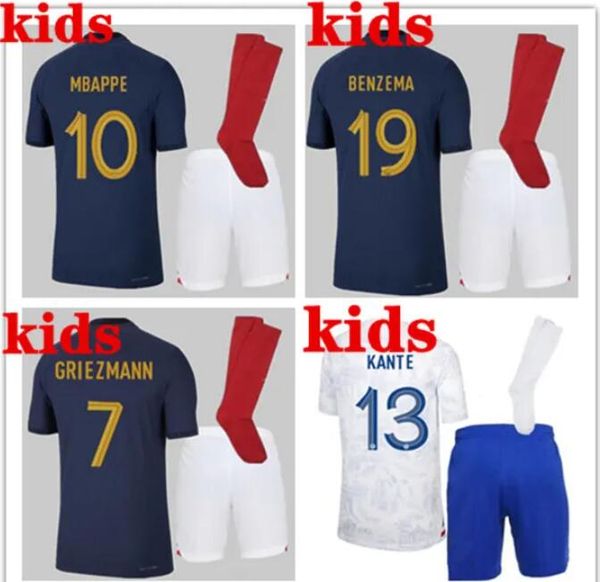 22/23 french #19 benzema boys soccer jersey maillot de foot francia enfant kids kit 2 stars mbappe pogba football 22/23 shirt jerseys, Black
22/23 french #19 benzema boys soccer jersey maillot de foot francia enfant kids kit 2 stars mbappe pogba football 22/23 shirt jerseys, Black