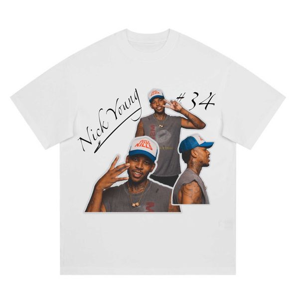 men and women t-shirtsnick yang short sleeve loose hip hop round neck american t-shirt pure cotton couple basketball half sleeve men, White;black
men and women t-shirtsnick yang short sleeve loose hip hop round neck american t-shirt pure cotton couple basketball half sleeve men, White;black