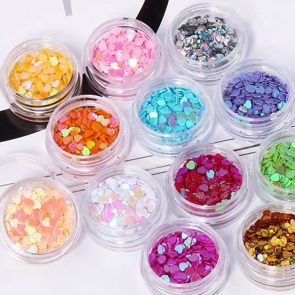 12 pots/set heart nail art glitter heart shapes confetti sequins acrylic tips uv gel decoration 100 set, Silver;gold
12 pots/set heart nail art glitter heart shapes confetti sequins acrylic tips uv gel decoration 100 set, Silver;gold