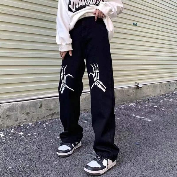 jeans straat y2k hiphop schedel borduurwerk jeans vrouwelijke trend persoonlijkheid ongedwongen losse rechte pijpen broek rapper dezelf, Blue
jeans straat y2k hiphop schedel borduurwerk jeans vrouwelijke trend persoonlijkheid ongedwongen losse rechte pijpen broek rapper dezelf, Blue
