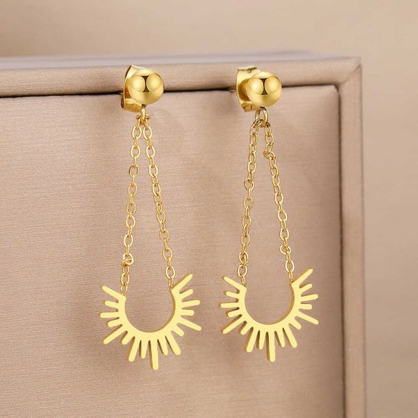 charm stainless steel earrings bells tassel sun pendants ladies exquisite fashion drop earrings for women jewelry wedding party gifts w0422, Golden
charm stainless steel earrings bells tassel sun pendants ladies exquisite fashion drop earrings for women jewelry wedding party gifts w0422, Golden