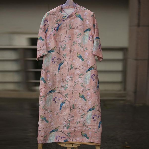 dresses johnature women ramie stand vintage dresses half sleeve print birds 2023 summer new chinese style cheongsam aline dresses, Black;gray
dresses johnature women ramie stand vintage dresses half sleeve print birds 2023 summer new chinese style cheongsam aline dresses, Black;gray