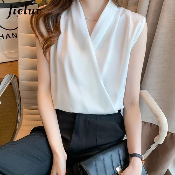 t-shirt jielur womens blouses solid color white satin blouse office shirt blusas sleeveless women shirts black white female
t-shirt jielur womens blouses solid color white satin blouse office shirt blusas sleeveless women shirts black white female