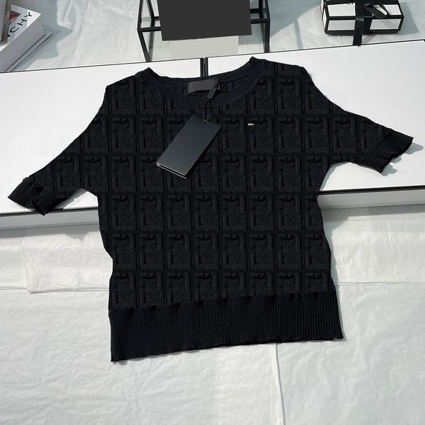 summer knit sweater t shirts women designer shirt personality letter jacquard shirt girls design shirt tee, Black
summer knit sweater t shirts women designer shirt personality letter jacquard shirt girls design shirt tee, Black