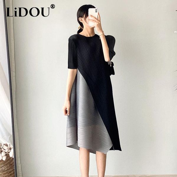 dresses spring summer elegant fashion temperament patchwork midi dresses ladies loose casual irregular robe vestidos women's clothing, Black;gray
dresses spring summer elegant fashion temperament patchwork midi dresses ladies loose casual irregular robe vestidos women's clothing, Black;gray