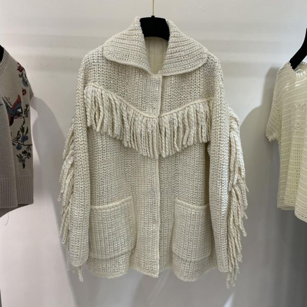 sweaters 2022fw autumn luxury fashion new women diamonds tassel wool cardigans sweater female chic coat gdnz 8.02, White;black
sweaters 2022fw autumn luxury fashion new women diamonds tassel wool cardigans sweater female chic coat gdnz 8.02, White;black