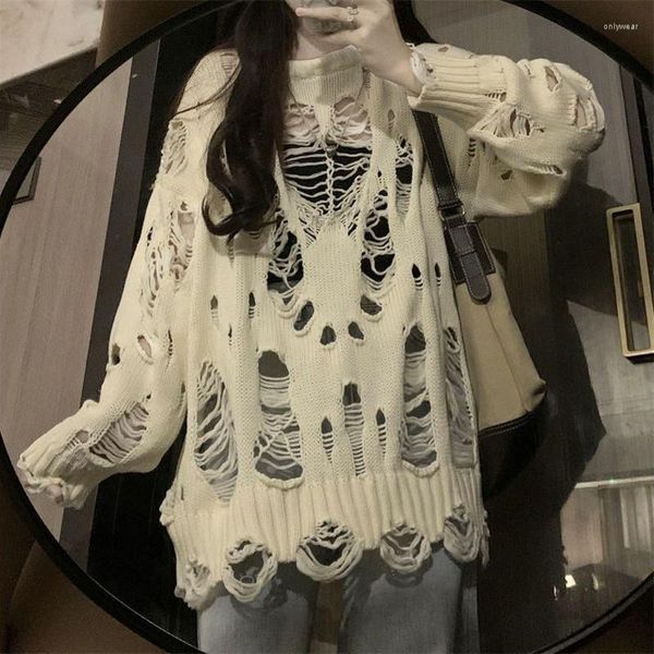 Women's Sweaters WOMEN Wash Hole Ripped Knit Solid Color O Neck Oversized Couple Sweater Winter Cool 2023 Clothes Streetwea, Ivory
Women's Sweaters WOMEN Wash Hole Ripped Knit Solid Color O Neck Oversized Couple Sweater Winter Cool 2023 Clothes Streetwea, Ivory